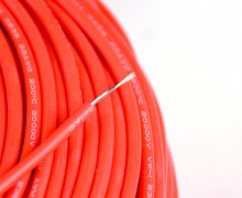 awm Style 3239 20KV dc Electric Cable 150C, 22 AWG Red Cable 2.9mm