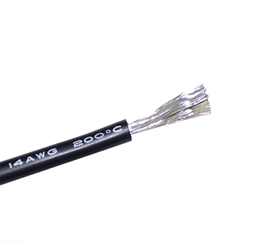 China Copper Wire 14AWG Silicone Wire Single Core High Temp Black Wire