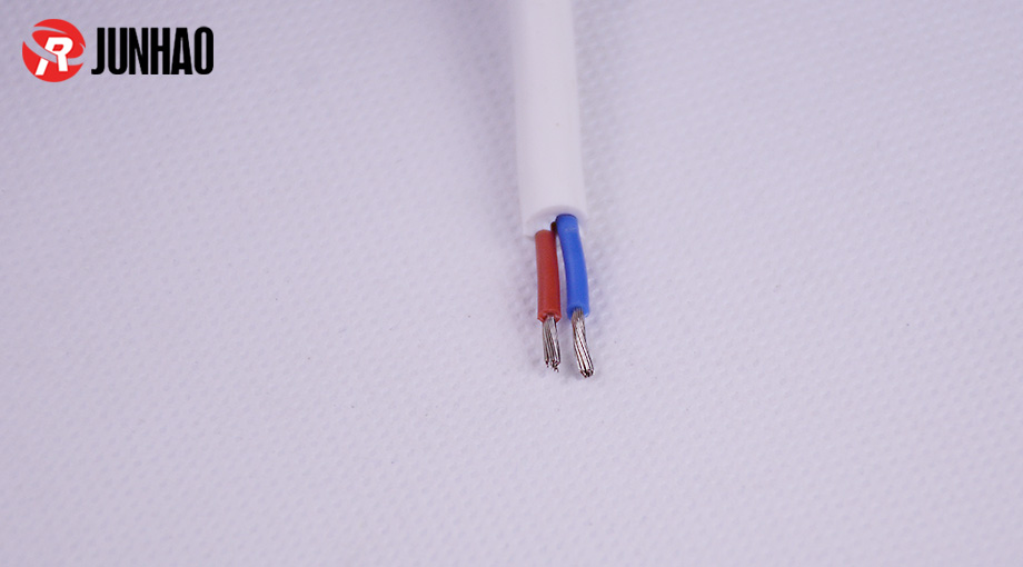 white 2 core power plug cable 6mm
