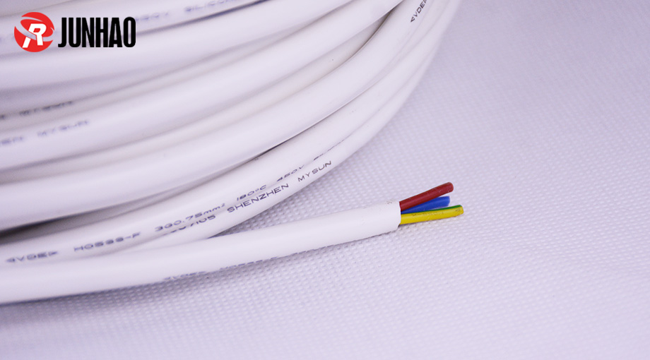 white 3 core 1mm2 silicone cable wire 6.8mm