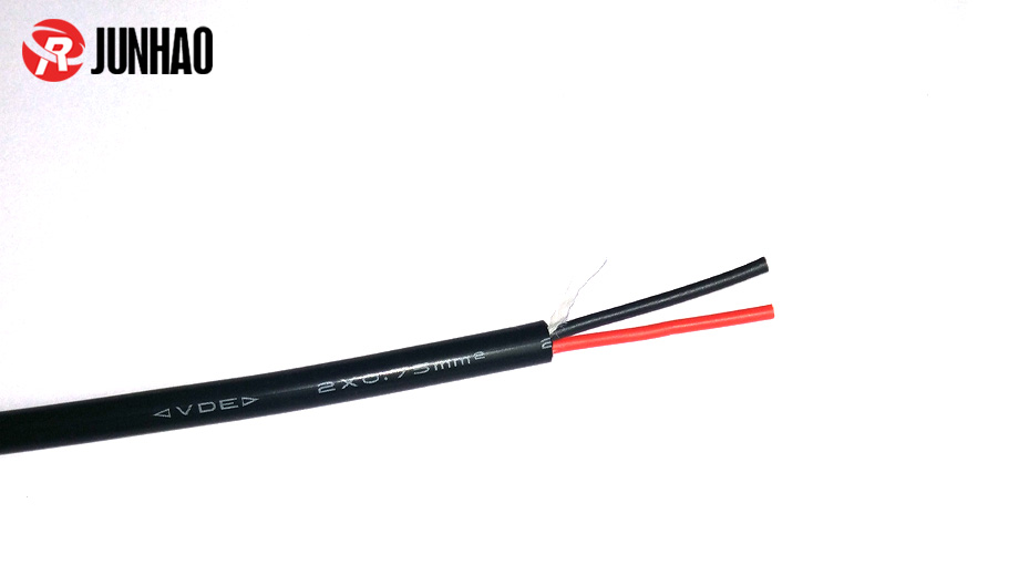 VDE 2*0.75mm2 silicone cable + paper 