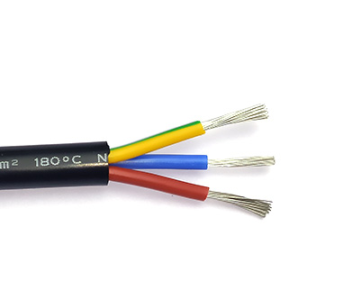 3*1.5mm2 180 Deg C Resistant Silicone Rubber Cable 