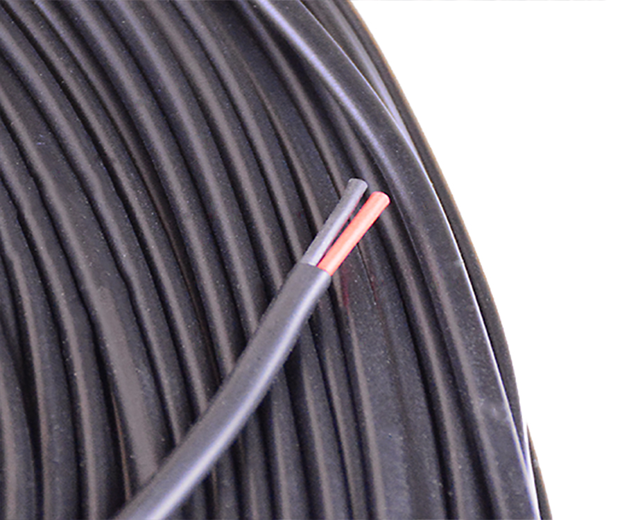 26AWG Silicone Rubber with PVC Coating 2 Core Flat Flexible Cables