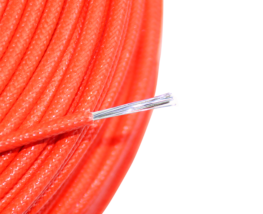 Electrical 1.5mm2 Silicone Rubber Coated Fiberglass Braided Cable 3
