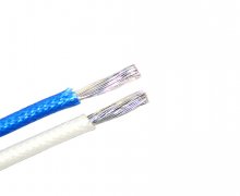 Silicone Fiberglass Braided Copper Wire Cable, 2.5mm2 Flexible Cable 3.7mm Blue