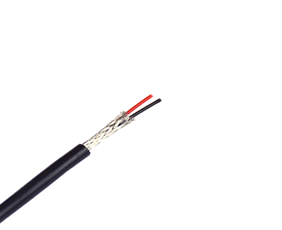 2 Core FEP Braided Shielded with Silicone Insulated Wire 28 AWG 1