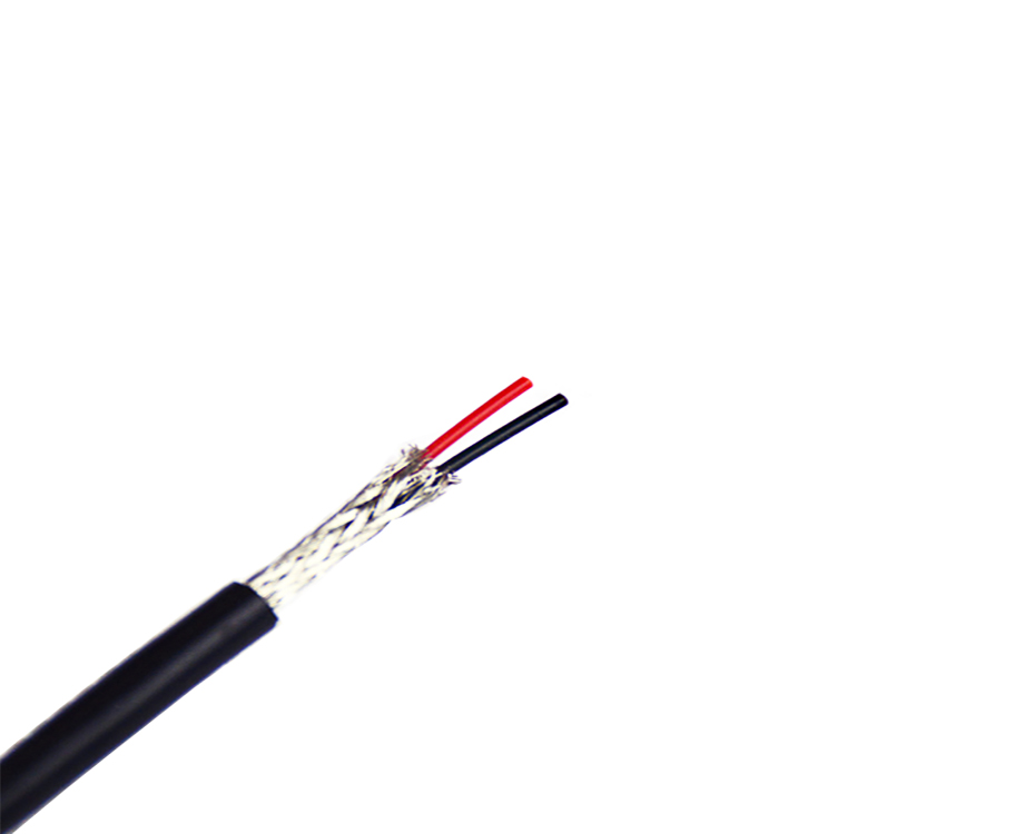 2 Core FEP Braided Shielded with Silicone Insulated Wire 28 AWG 2