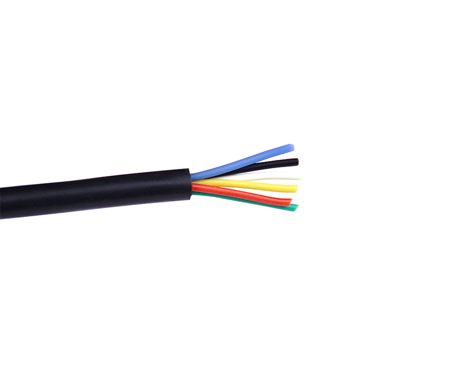 25 AWG FEP Coating PVC Insulated Wires Cable 6 Core 1