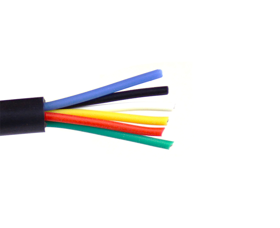 25 AWG FEP Coating PVC Insulated Wires Cable 6 Core 2