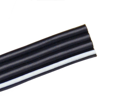 Black Rubber Flexible Cable 4Pin Flat Ribbon Cable