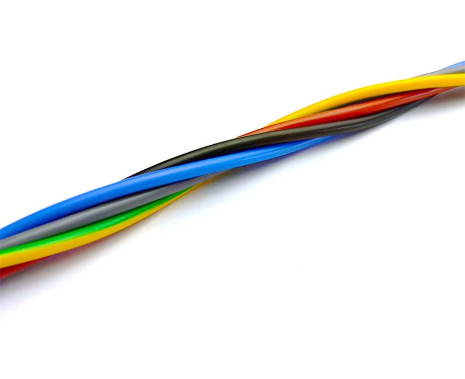 Twisted Wire without Sheath, 5 core Solid Silicone Rubber / PVC / FEP Insulated Cable 3