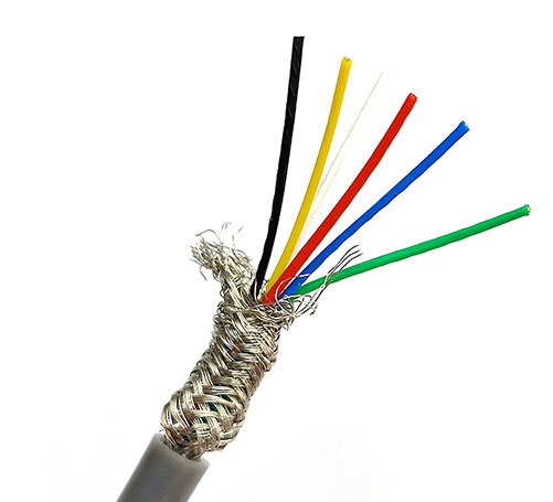 6 Core Shielded Wire Cable 24AWG fep Wire With Silicone Jacket